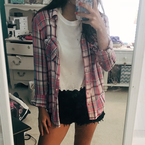 Purple and White Button Down Shirt - Picture 1 of 3